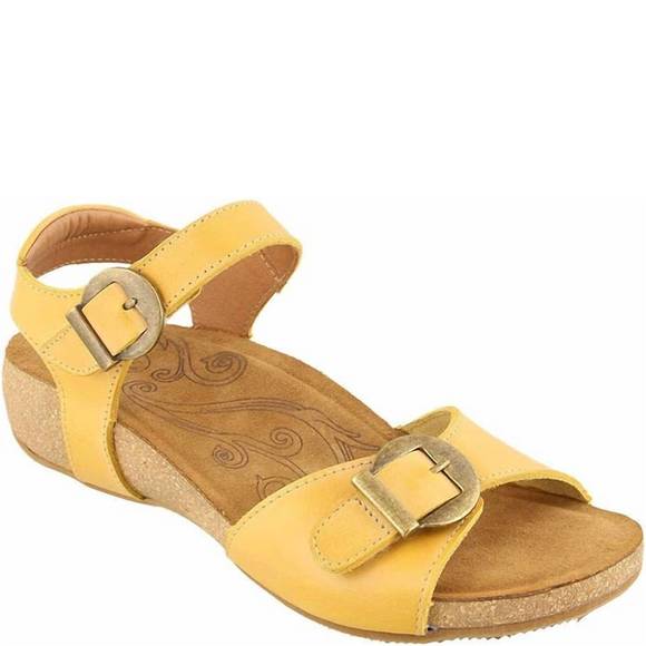 NEW TAOS women's vera golden sandal in yellow - Picture 1 of 4